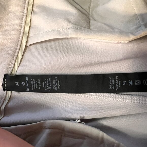 Lululemon Men's Commission Pant 34 Beige Khaki Stretch Cotton VersaTwill FLAWS - Picture 8 of 8